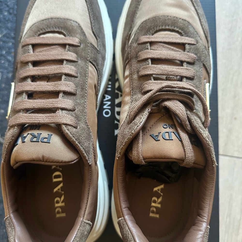 Prada Men’s Prax 01 Suede and Re Nylon Sneaker - Picture 4 of 9